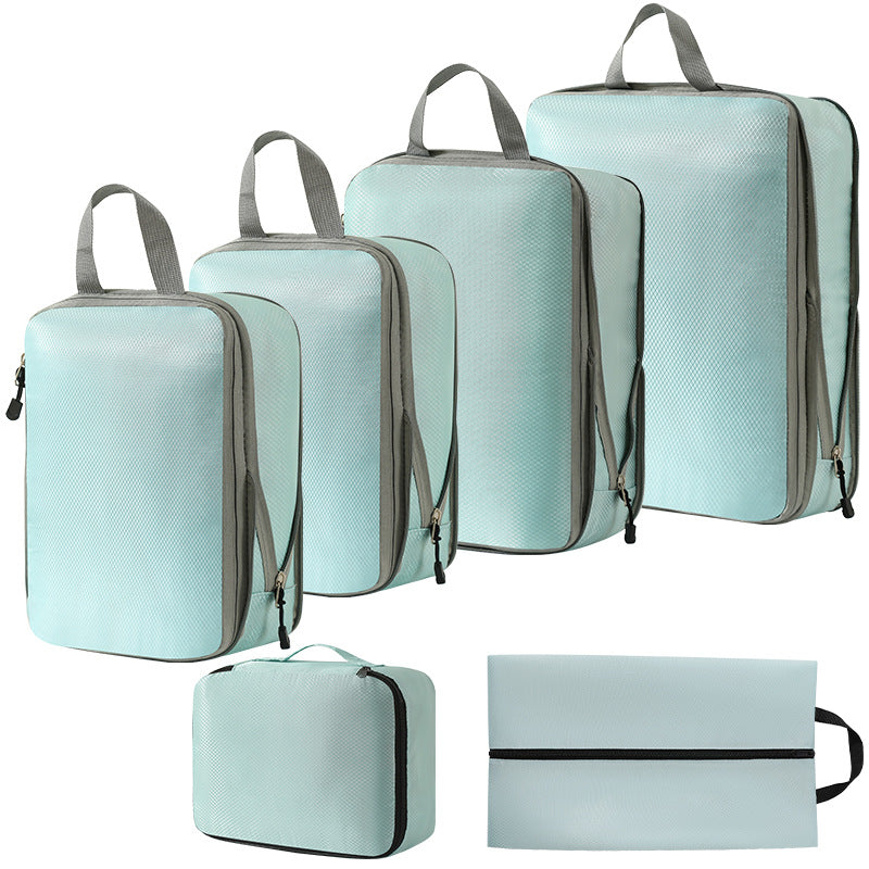 Travel storage bag compression seven-piece set digital toiletries cosmetics storage bag clothes shoes luggage travel bag