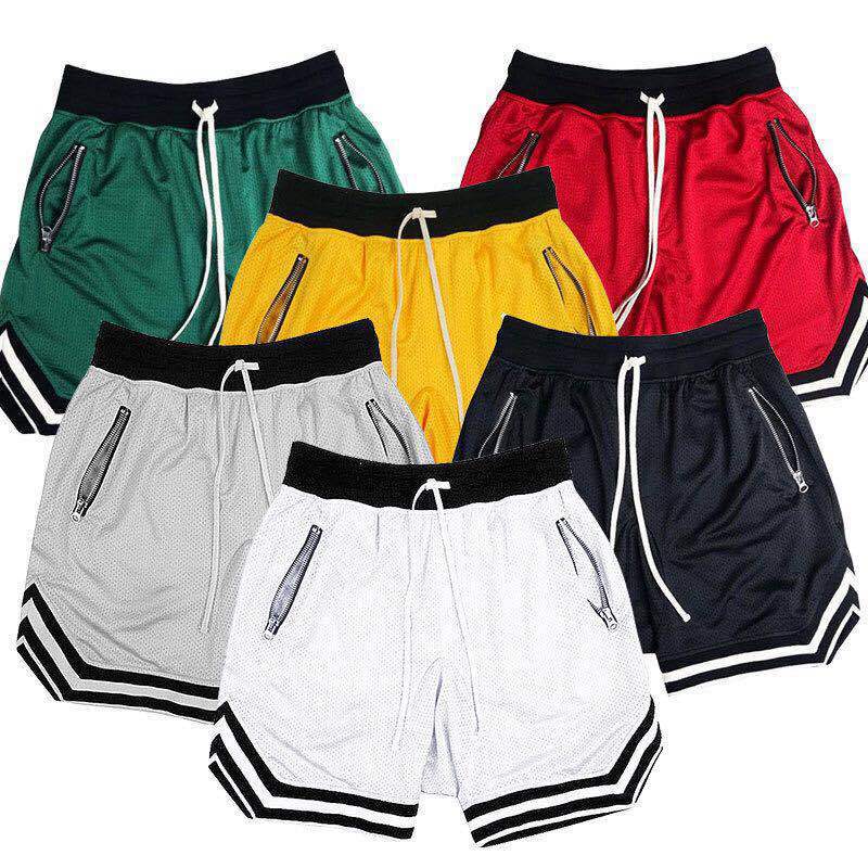 Summer muscle partner running basketball training thin mesh sports shorts men's breathable fitness five-point pants