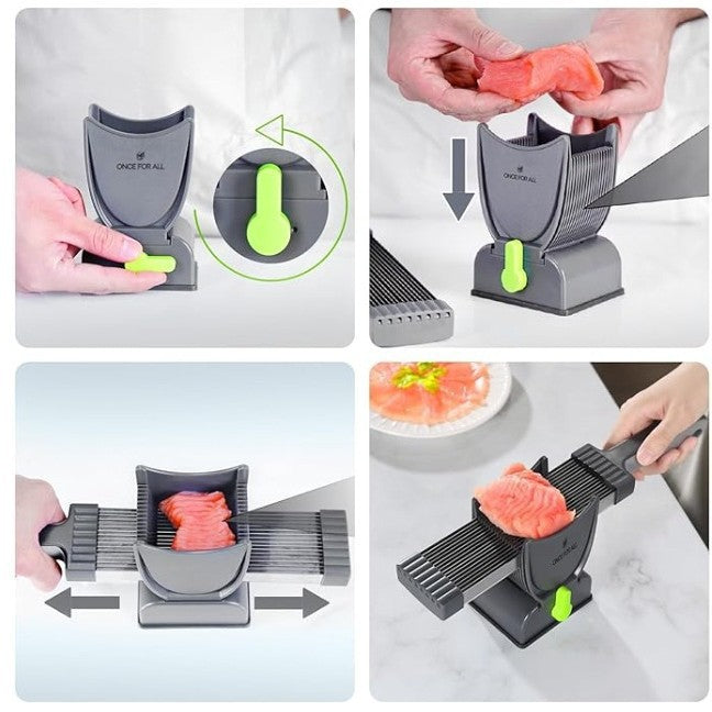 Stainless steel vegetable cutter multifunctional household thin slices of meat shreds, diced meat, meat foam kitchen manual fresh meat cutter