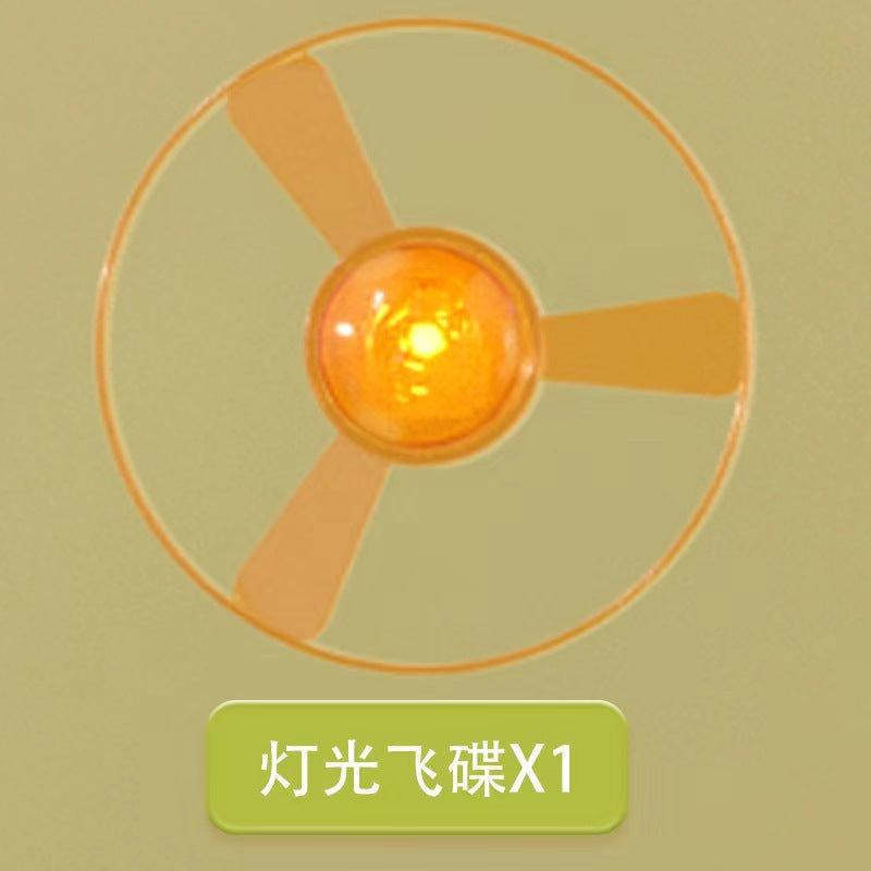 Bamboo dragonfly pistol flying fairy outdoor luminous flying saucer ejection rotating frisbee children girl boy flying butterfly toy