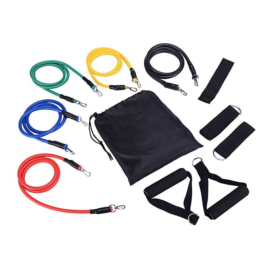 Puller resistance band set multifunctional door exercise 11-piece combination fitness pull rope