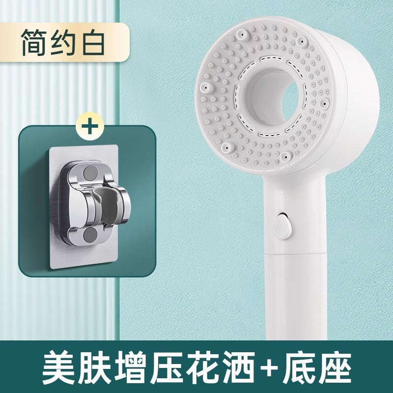 Hot sale German household super-strong booster shower head bathroom water heater turbine large water outlet five-speed filter shower