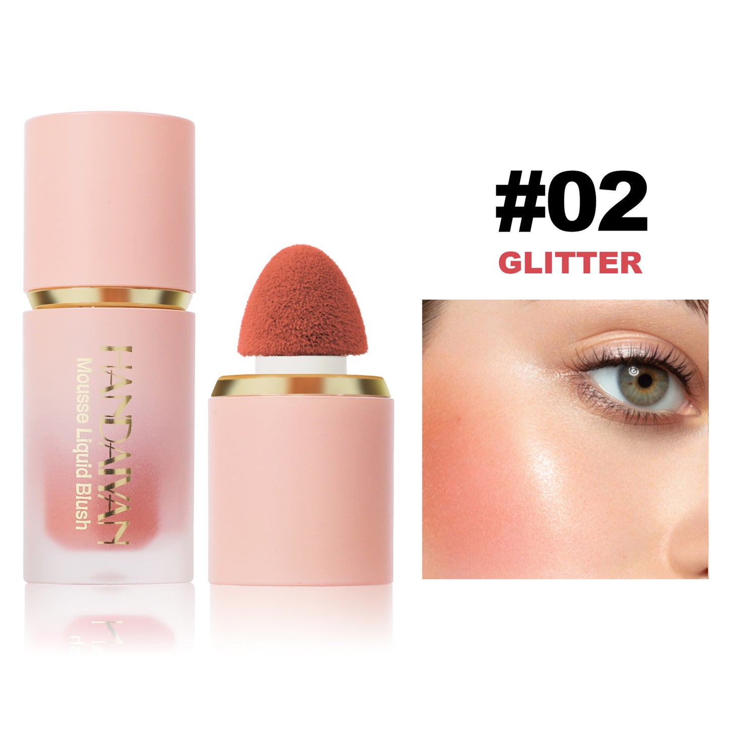 Cross-border special hot sale handaiyan Han Daiyan easy to color contour matte liquid blush natural and clear