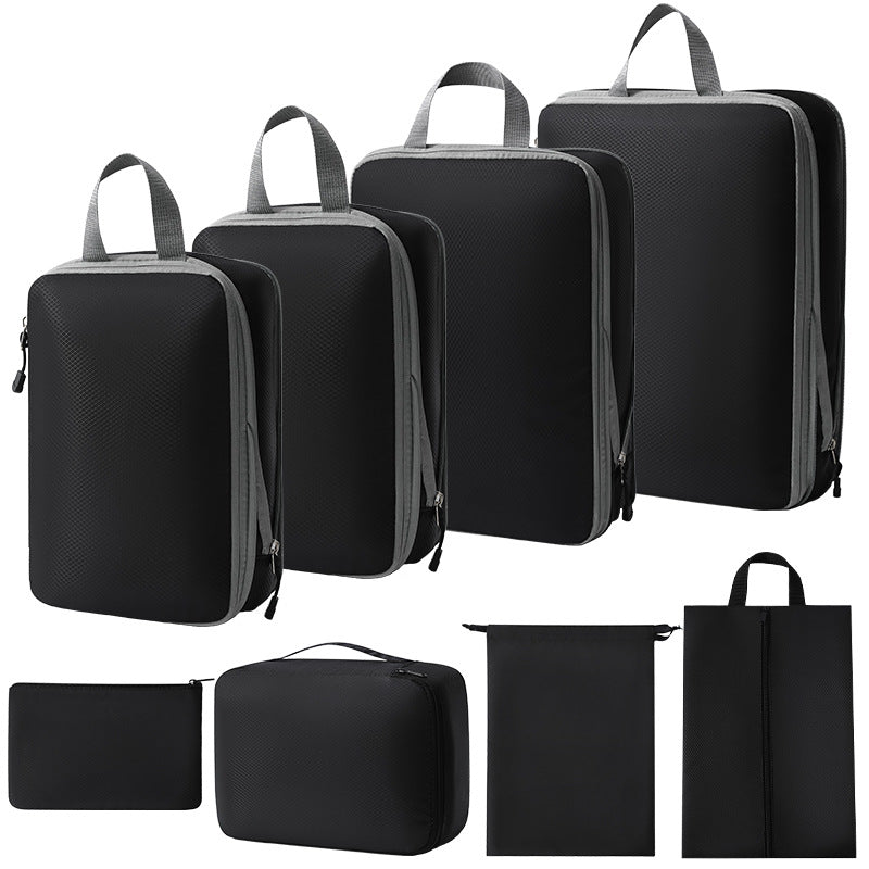 Travel storage bag compression seven-piece set digital toiletries cosmetics storage bag clothes shoes luggage travel bag