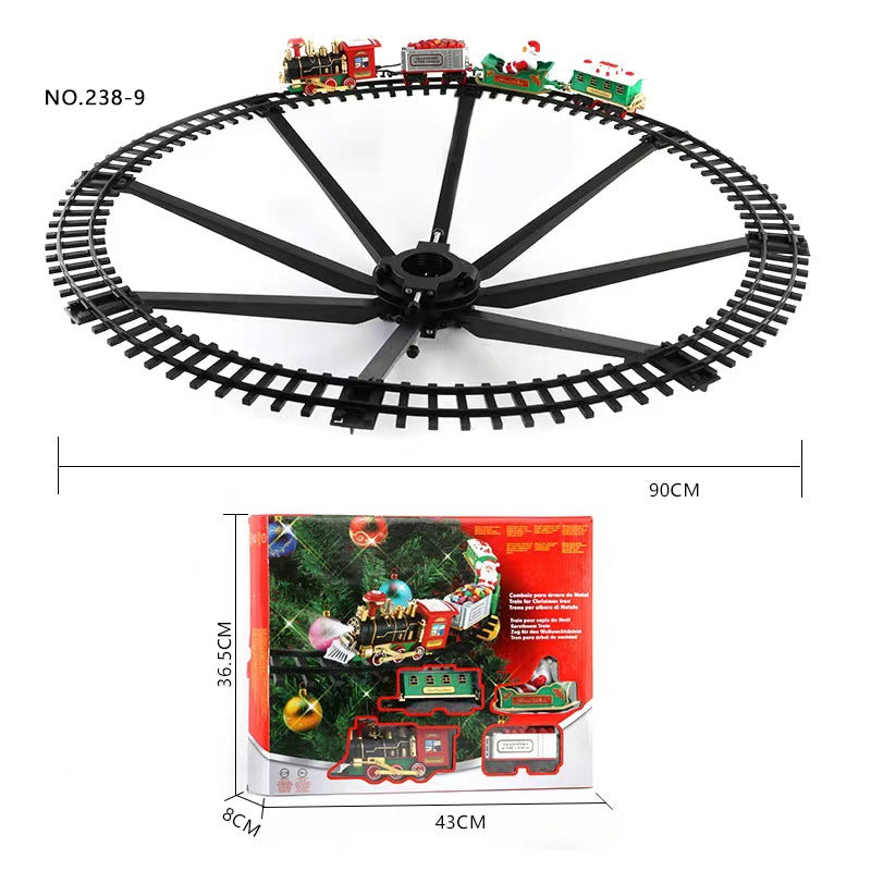 Cross-border hot-selling hanging version rail car electric sound and light can hang Christmas tree rail car Christmas gift toy
