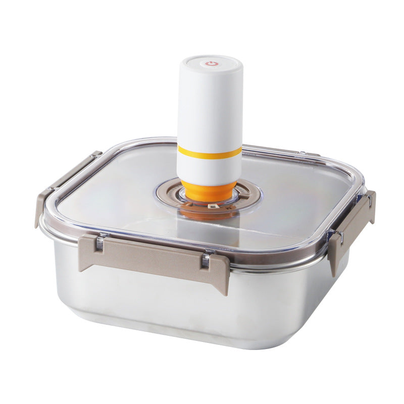 Stainless steel square multi-capacity fresh-keeping box Sealed vacuum fresh-keeping box