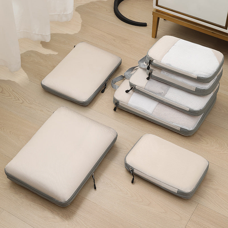 Travel storage bag compression seven-piece set digital toiletries cosmetics storage bag clothes shoes luggage travel bag