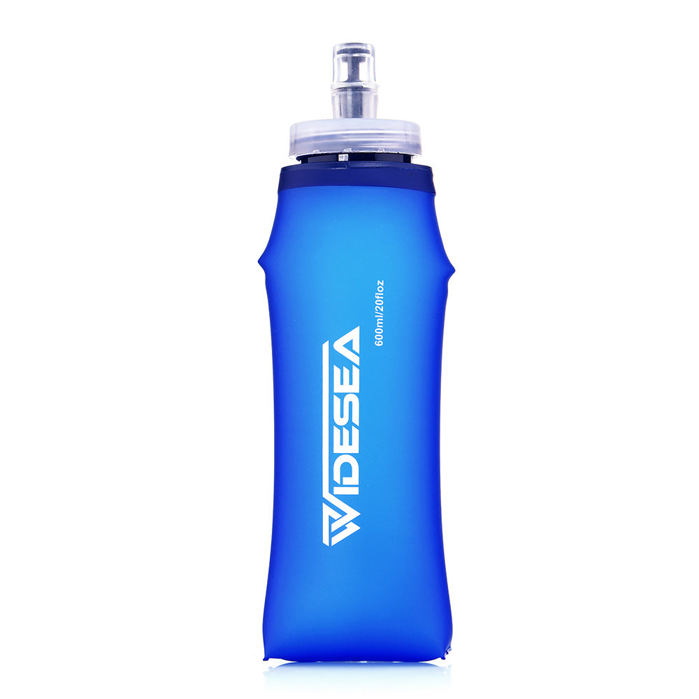 Widesea outdoor sports soft water bag TPU environmentally friendly material water bottle 600ML foldable sports drinking water bag