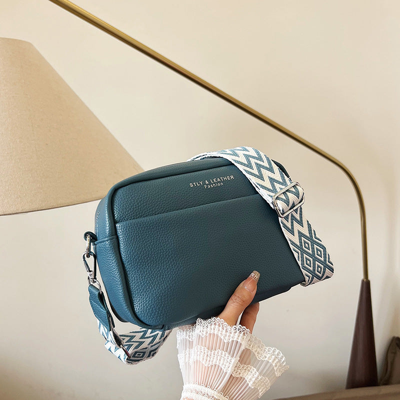 Fashion women's bags 2024 new cross-border foreign trade solid color PU messenger bag women's small bag ladies shoulder bag small square bag