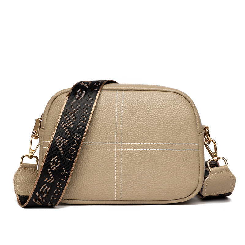 Cross-border genuine leather women's bag wholesale high-end niche first-layer cowhide small square bag trendy fashion versatile shoulder messenger bag