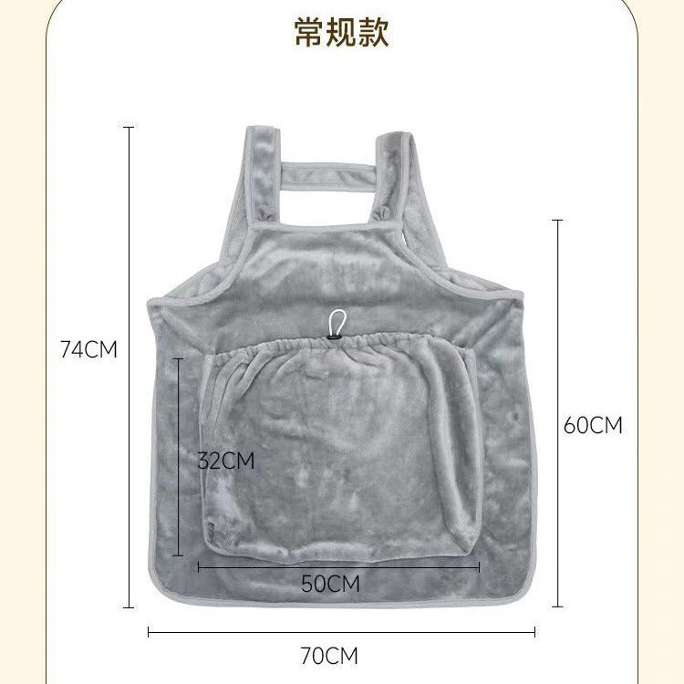 Cat apron clothes cat hugging clothes cat bib anti-hair cover pet can hold cat clothes do not stick to hair