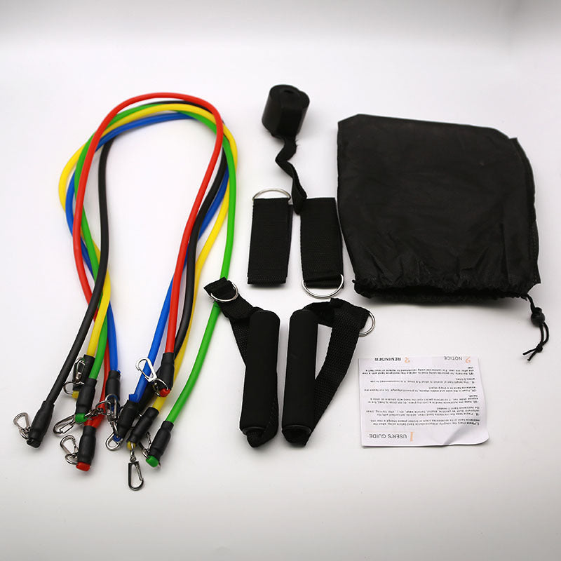 Puller resistance band set multifunctional door exercise 11-piece combination fitness pull rope