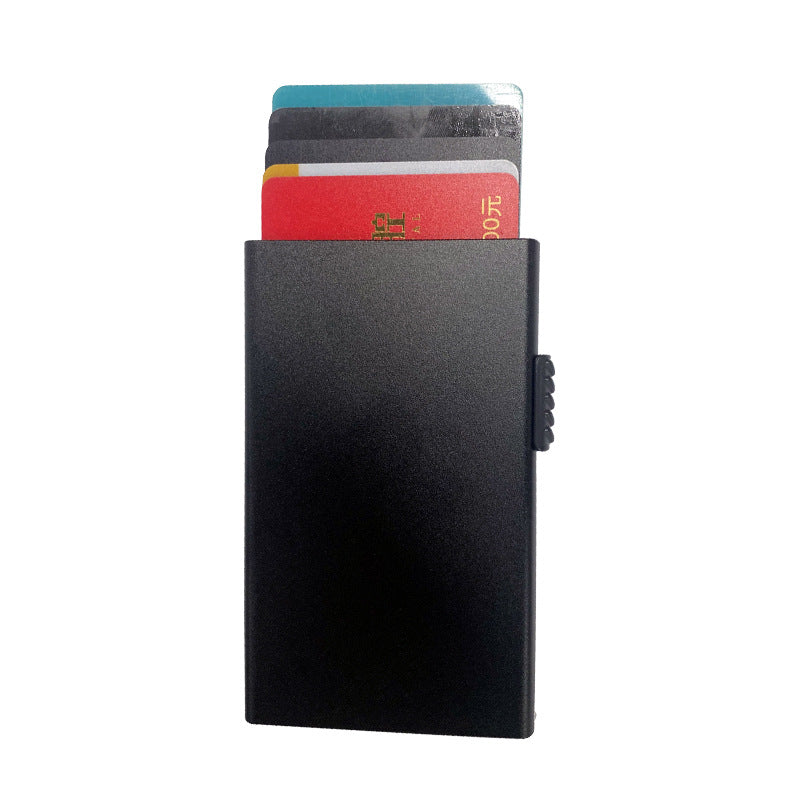 Manufacturers spot wholesale aluminum titanium alloy RFID card holder foreign trade hot sale automatic credit card box metal card holder card holder