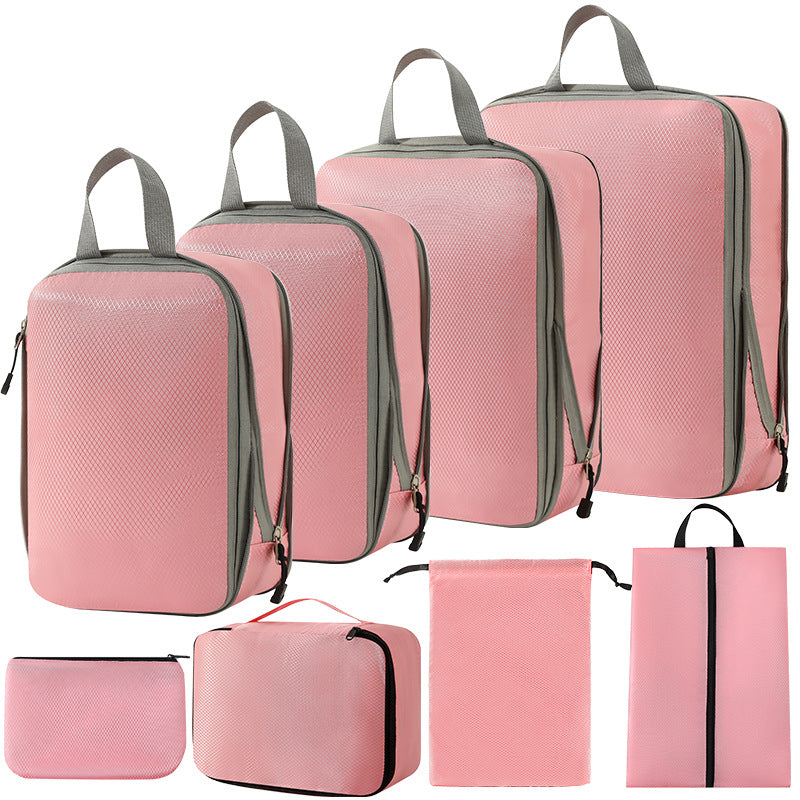 Travel storage bag compression seven-piece set digital toiletries cosmetics storage bag clothes shoes luggage travel bag
