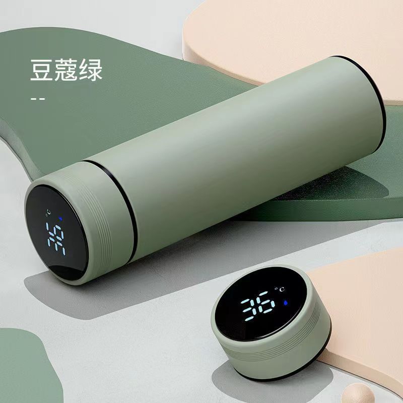 Smart thermos cup male and female students portable water cup creative personality trend large capacity simple temperature measurement tea cup
