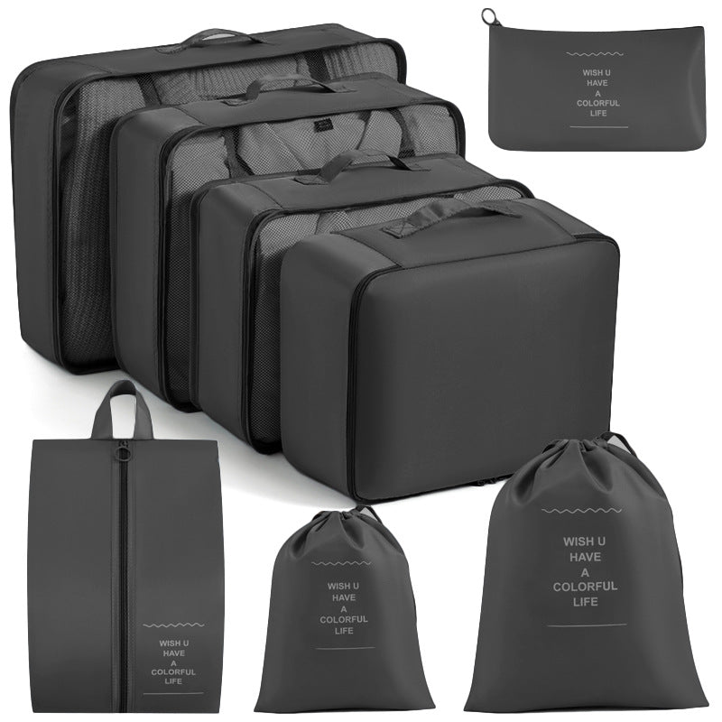 Cross-border travel storage bag eight-piece set business trip travel storage bag large capacity storage bag waterproof travel storage bag