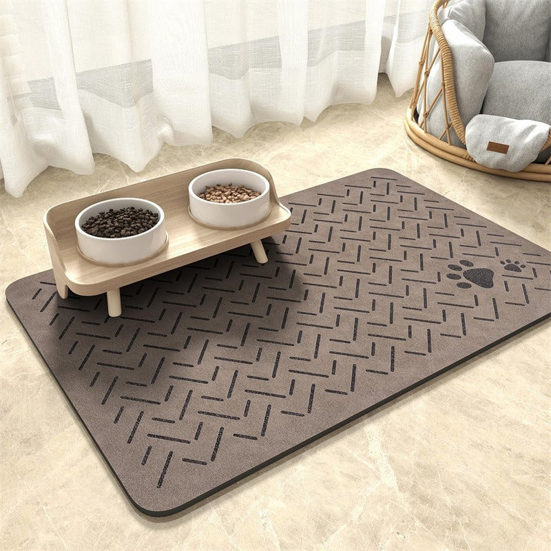 Cross-border pet cat and dog feeding diatom mud mats for feeding splash-proof household mats absorbent and quick-drying manufacturers