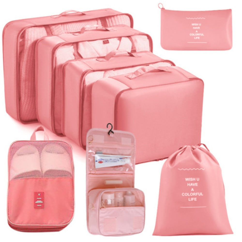 Cross-border travel storage bag eight-piece set business trip travel storage bag large capacity storage bag waterproof travel storage bag