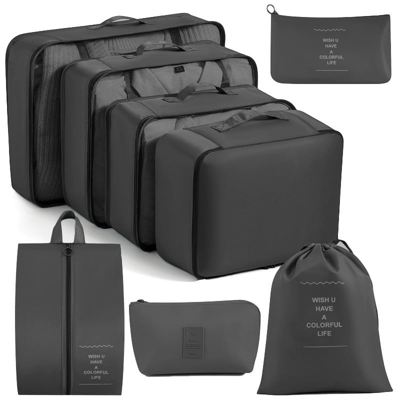 Cross-border travel storage bag eight-piece set business trip travel storage bag large capacity storage bag waterproof travel storage bag
