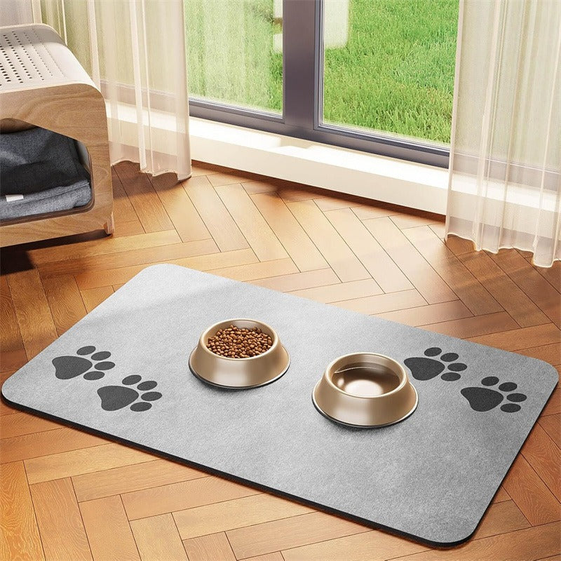 Cross-border pet cat and dog feeding diatom mud mats for feeding splash-proof household mats absorbent and quick-drying manufacturers