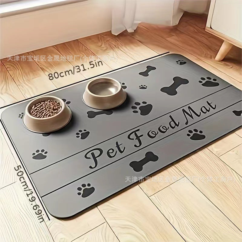 Cross-border pet cat and dog feeding diatom mud mats for feeding splash-proof household mats absorbent and quick-drying manufacturers