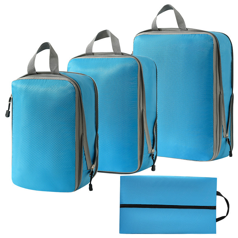 Travel storage bag compression seven-piece set digital toiletries cosmetics storage bag clothes shoes luggage travel bag