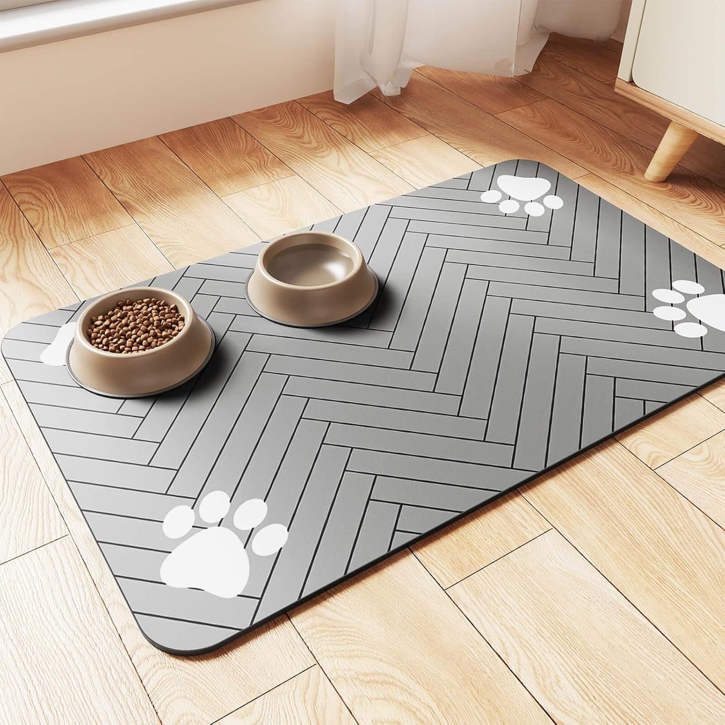 Cross-border pet cat and dog feeding diatom mud mats for feeding splash-proof household mats absorbent and quick-drying manufacturers