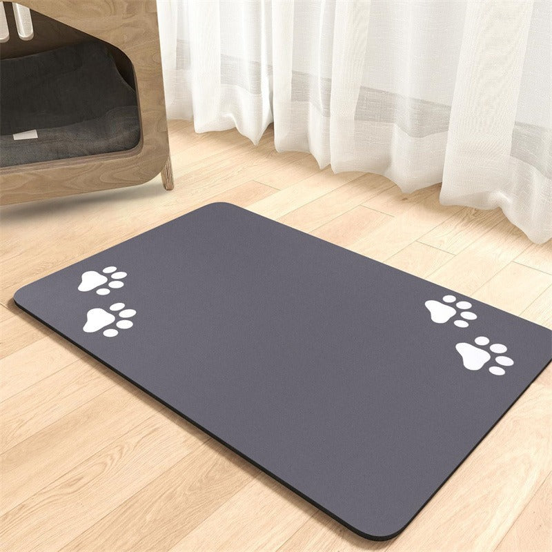 Cross-border pet cat and dog feeding diatom mud mats for feeding splash-proof household mats absorbent and quick-drying manufacturers