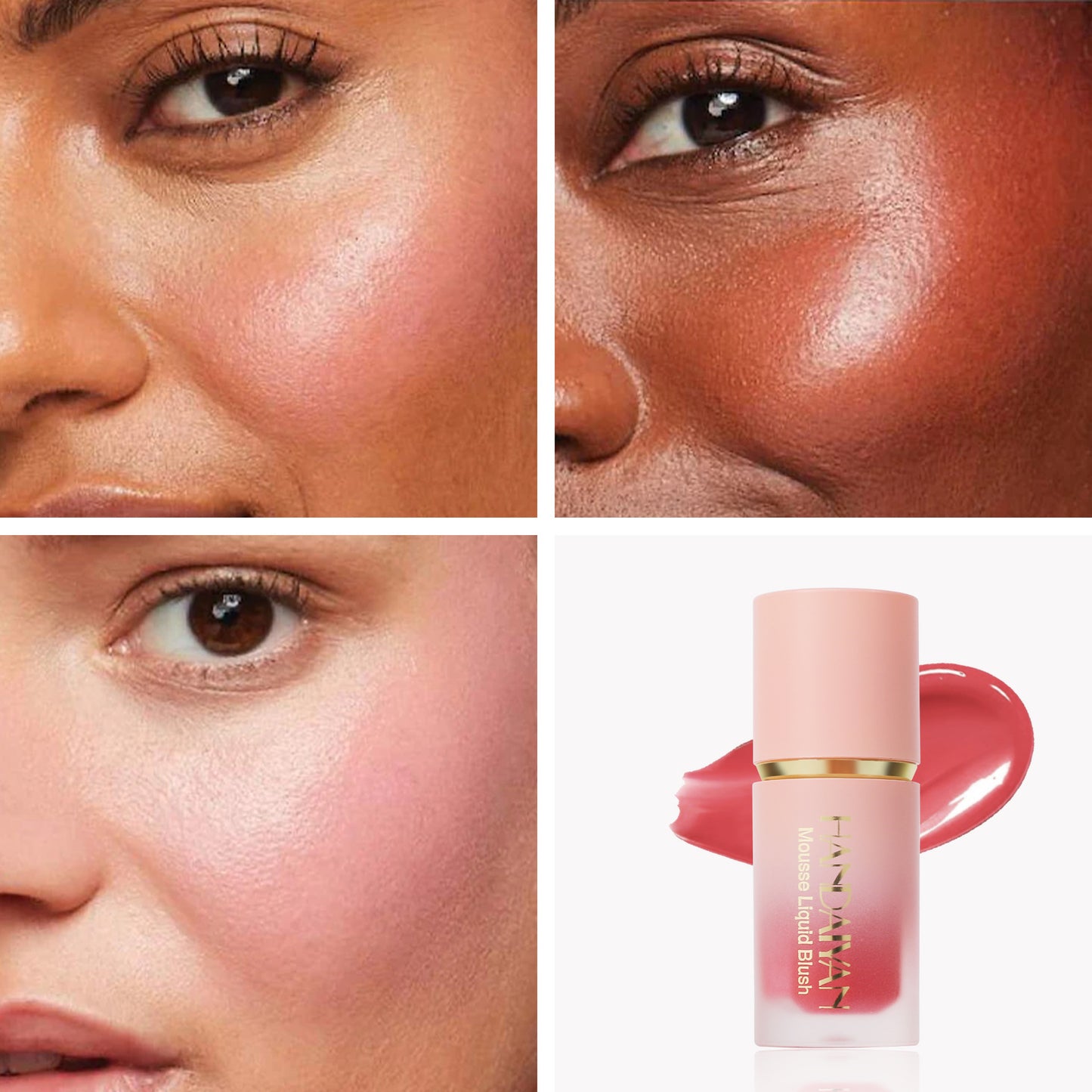 Cross-border special hot sale handaiyan Han Daiyan easy to color contour matte liquid blush natural and clear
