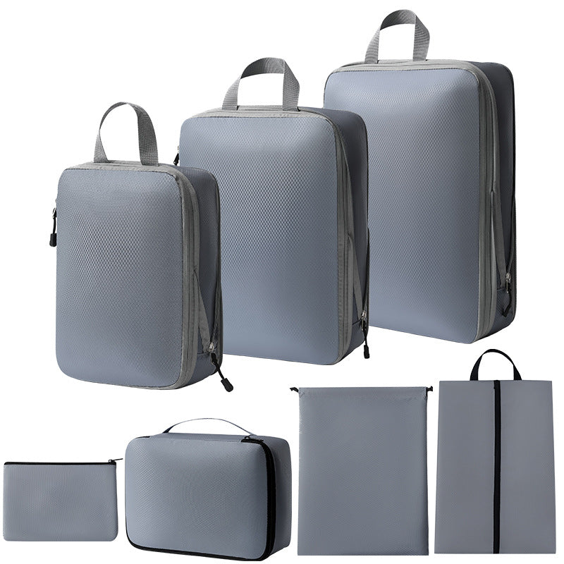 Travel storage bag compression seven-piece set digital toiletries cosmetics storage bag clothes shoes luggage travel bag