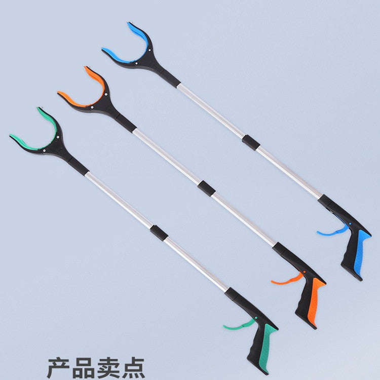 Aluminum alloy garbage clamp sanitary pliers sanitation garbage picking tool picker long clamp pick up foldable pliers