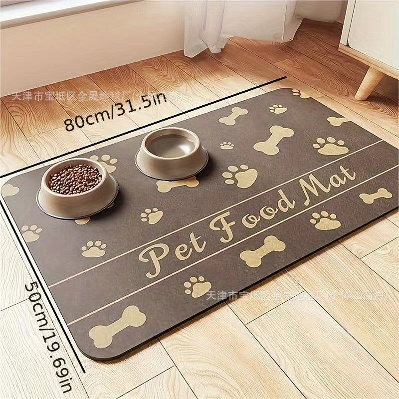 Cross-border pet cat and dog feeding diatom mud mats for feeding splash-proof household mats absorbent and quick-drying manufacturers