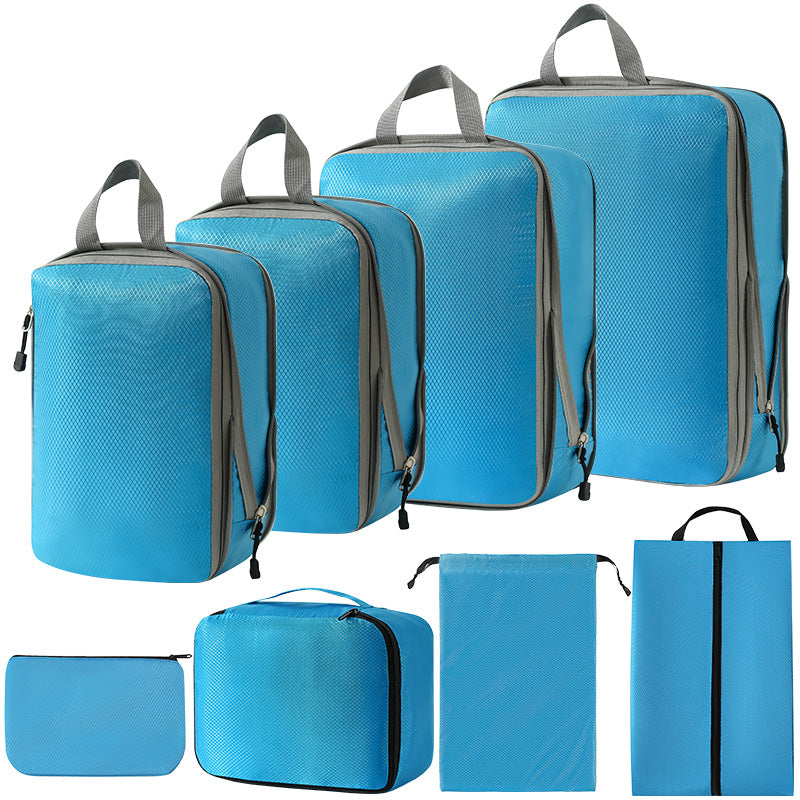 Travel storage bag compression seven-piece set digital toiletries cosmetics storage bag clothes shoes luggage travel bag
