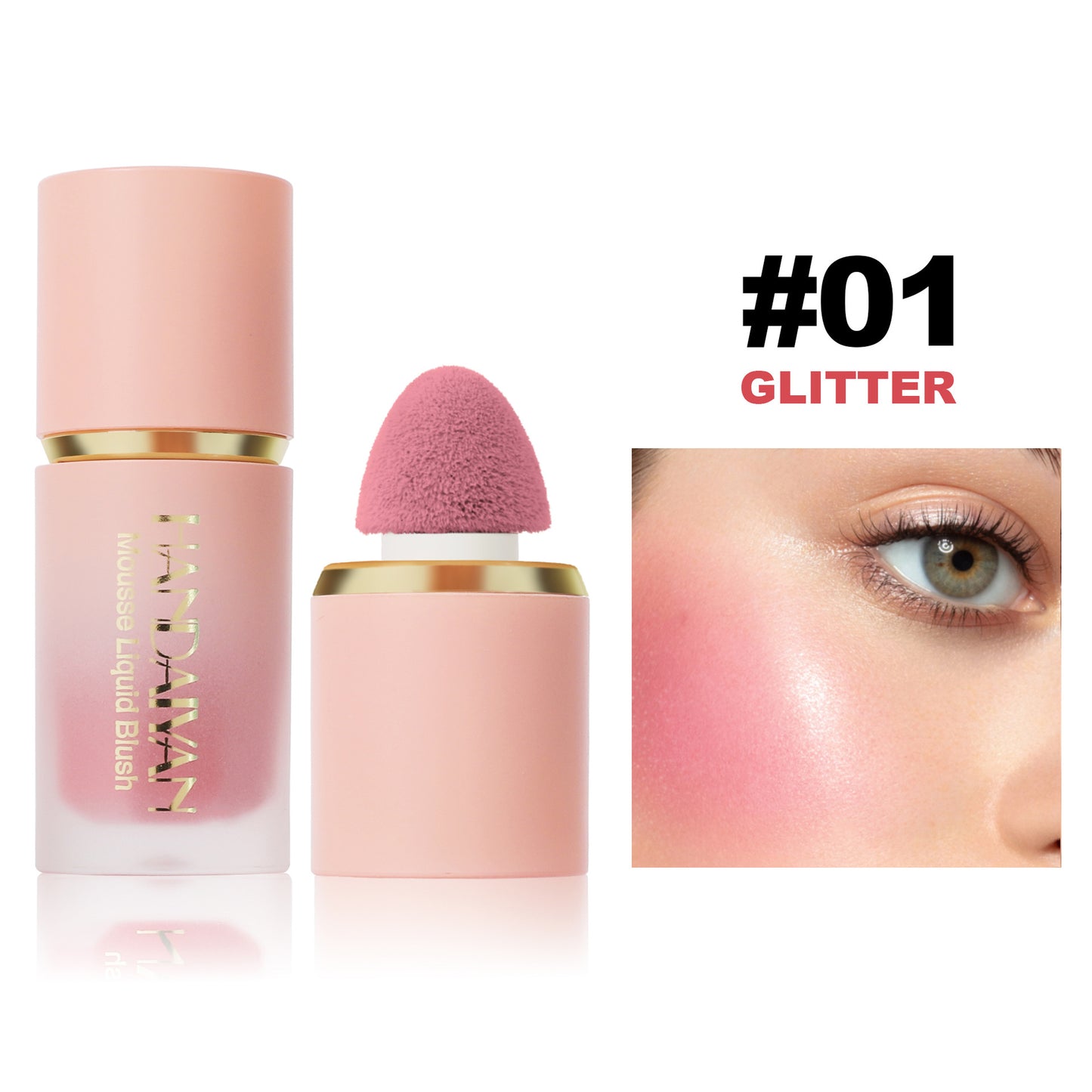 Cross-border special hot sale handaiyan Han Daiyan easy to color contour matte liquid blush natural and clear