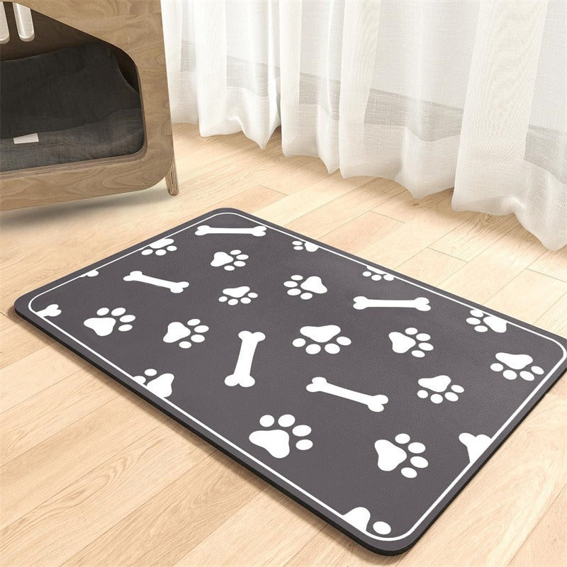 Cross-border pet cat and dog feeding diatom mud mats for feeding splash-proof household mats absorbent and quick-drying manufacturers