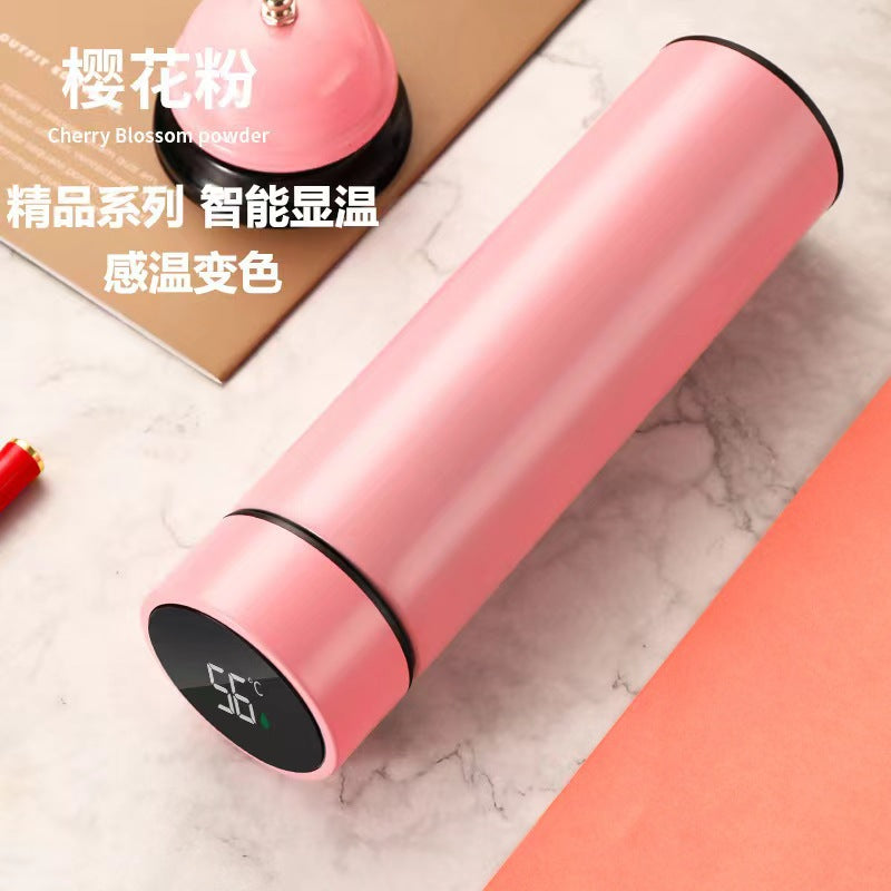 Smart thermos cup male and female students portable water cup creative personality trend large capacity simple temperature measurement tea cup