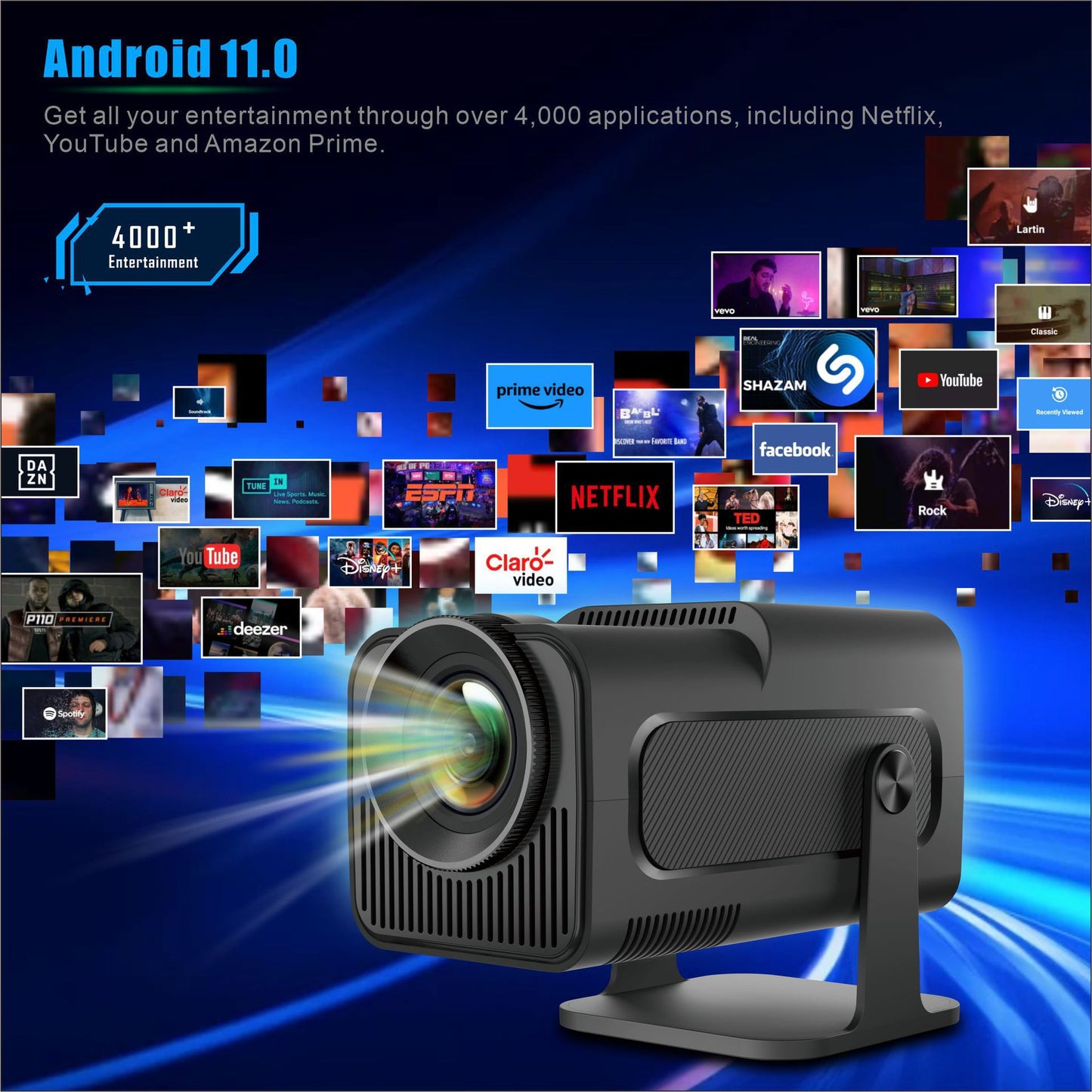Cross-border new HY320 projector bedroom wall-mounted ultra-clear small projector portable home theater factory