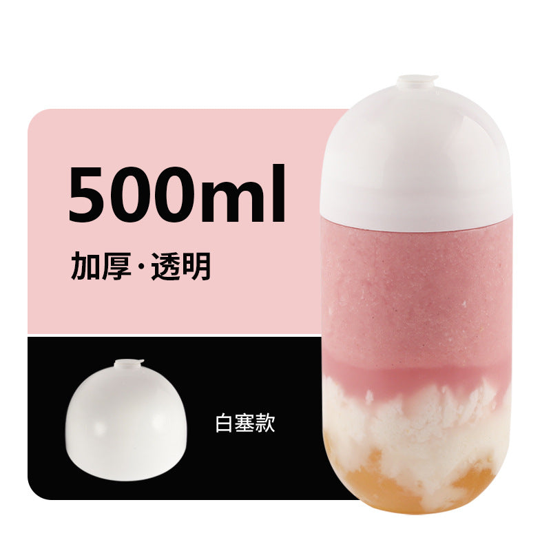 Drink bottle with clear tape lid