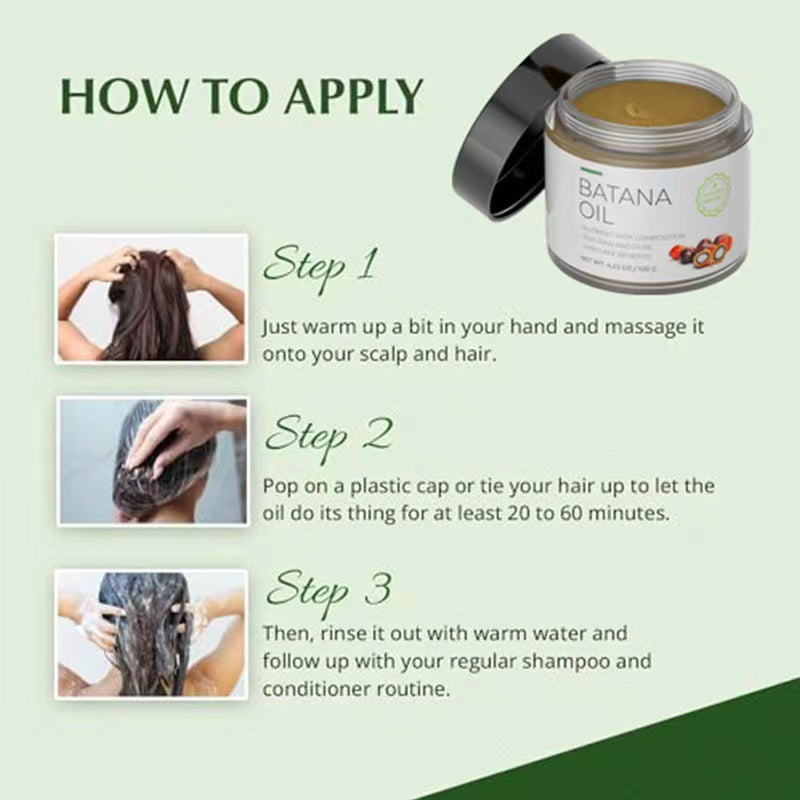 Spot supply Batana oil hair mask to strengthen hair quality, improve frizzy and smooth hair care essence 120g
