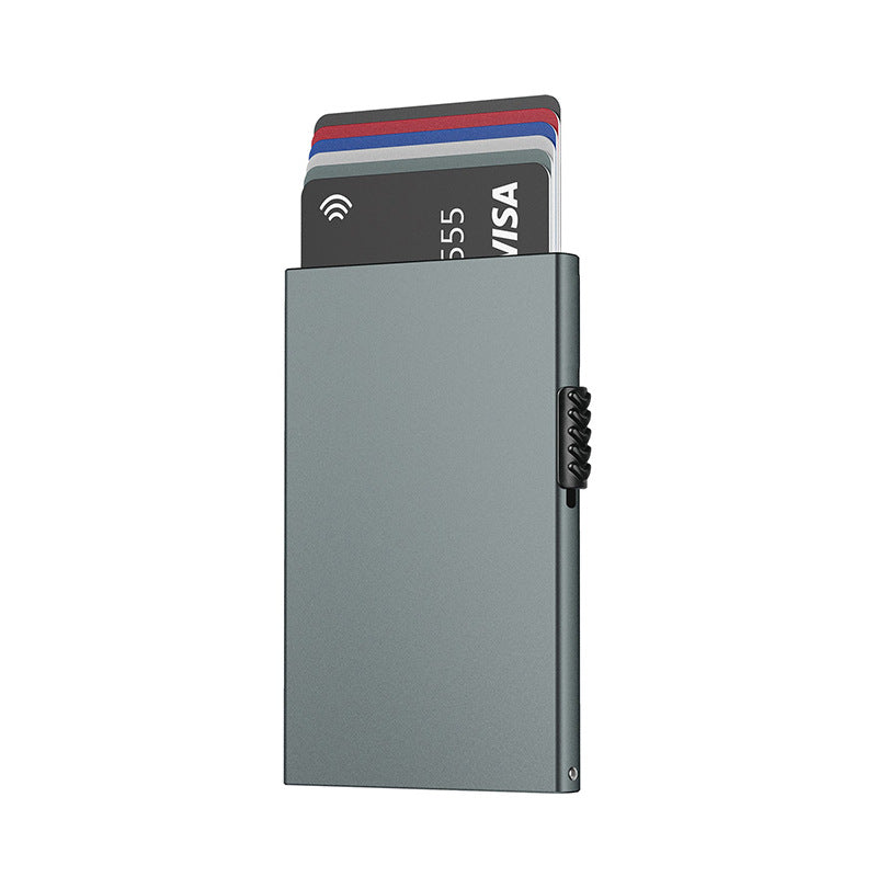 Manufacturers spot wholesale aluminum titanium alloy RFID card holder foreign trade hot sale automatic credit card box metal card holder card holder