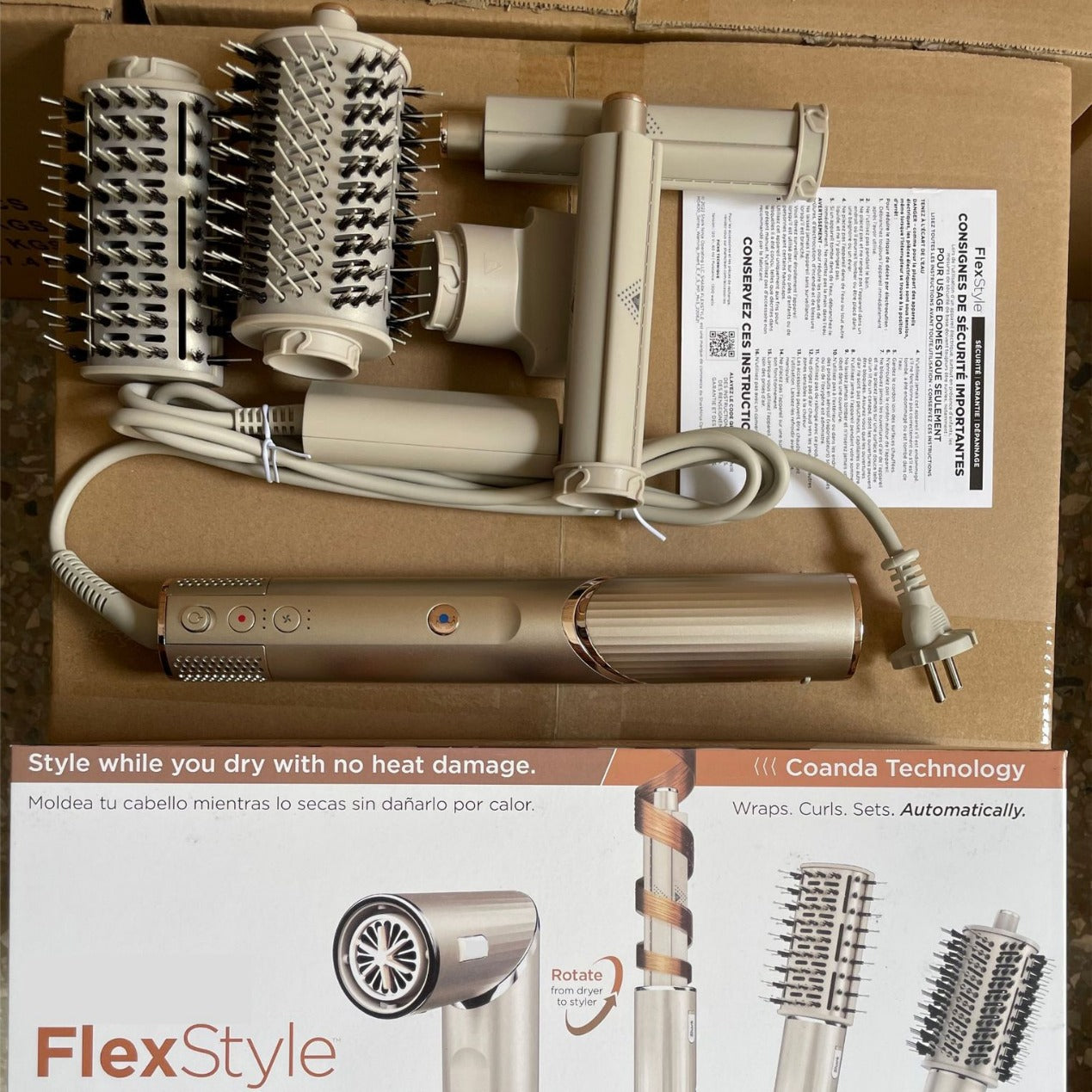 Sandfish HD430flexstyle multifunctional styling tool curling iron hair dryer 4 in 1