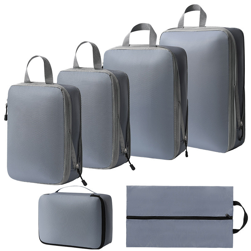 Travel storage bag compression seven-piece set digital toiletries cosmetics storage bag clothes shoes luggage travel bag