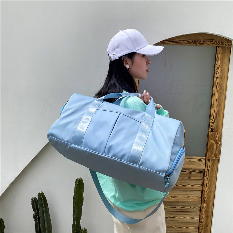 lulu same style fitness bag, wet and dry separation, large capacity yoga bag, cross-border fashion trend, lightweight sports travel bag