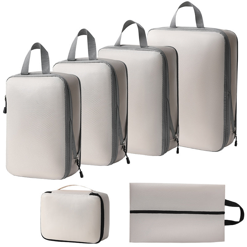 Travel storage bag compression seven-piece set digital toiletries cosmetics storage bag clothes shoes luggage travel bag