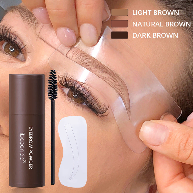 Cross-border cosmetics new eyebrow powder stamp set eyebrow shaping lazy natural not easy to remove makeup fade eyebrow card foreign trade