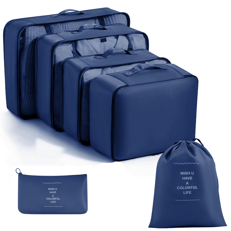 Cross-border travel storage bag eight-piece set business trip travel storage bag large capacity storage bag waterproof travel storage bag