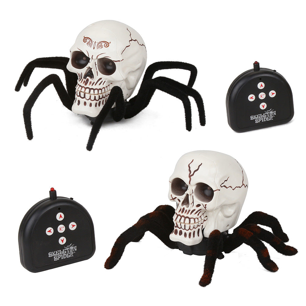 Halloween Creativity Tricky Scary Skeleton Spider Tarantula Electric Remote Control Toy Spoof Props Cross-Border Hot Sale