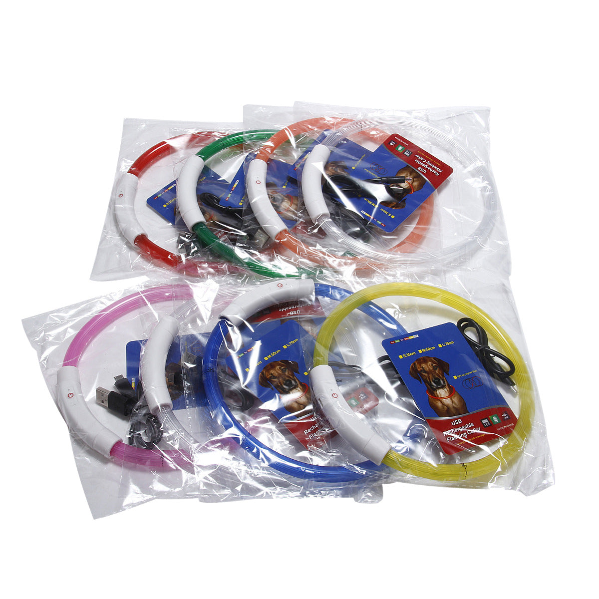 LED pet luminous collar charging dog luminous collar night dog walking warning luminous pet collar wholesale