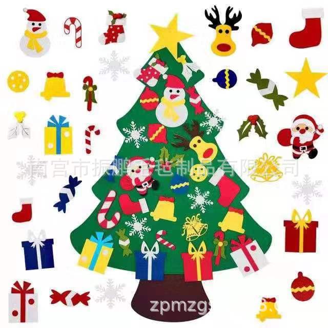 Ready-to-ship felt Christmas tree Non-woven Christmas felt decoration pendant 3D stereo mini Christmas tree