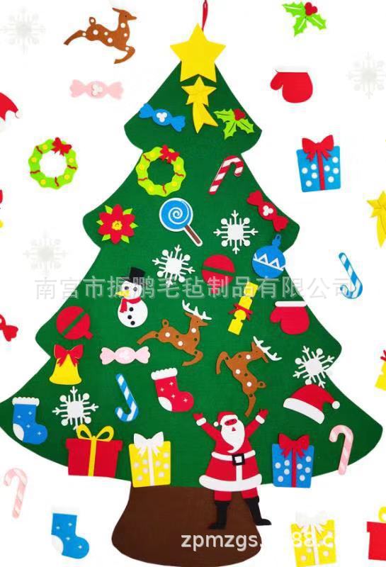 Ready-to-ship felt Christmas tree Non-woven Christmas felt decoration pendant 3D stereo mini Christmas tree